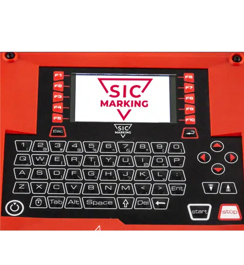 Machine de Micro Percussion - Zoom sur clavier et écran de contrôle