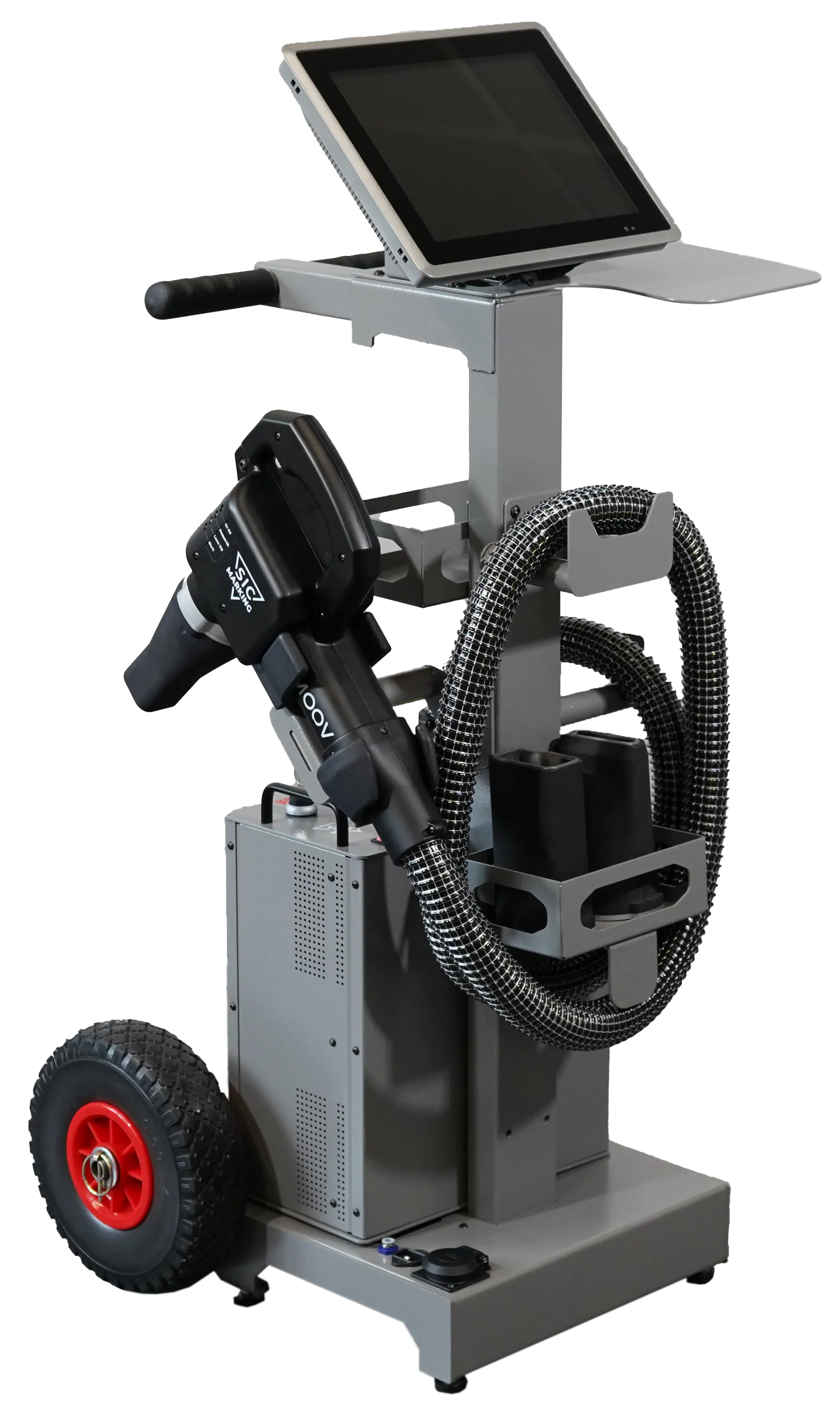 Marcatore Laser Portatile ultra compatto e maneggevole con diverse opzioni disponibili per marcare su ogni superficie con facilità