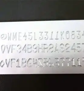fabricante máquina de grabado número de chasis VIN
