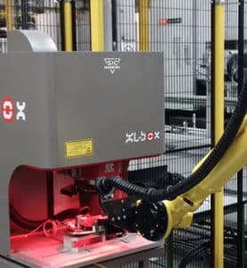 marcado de pieza mecanica en aluminio
