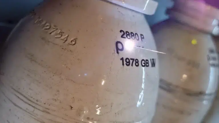 Marcado en cilindros de gas